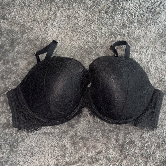 Black Lace Victoria Secret Bra 36DDD - Picture 1 of 3
